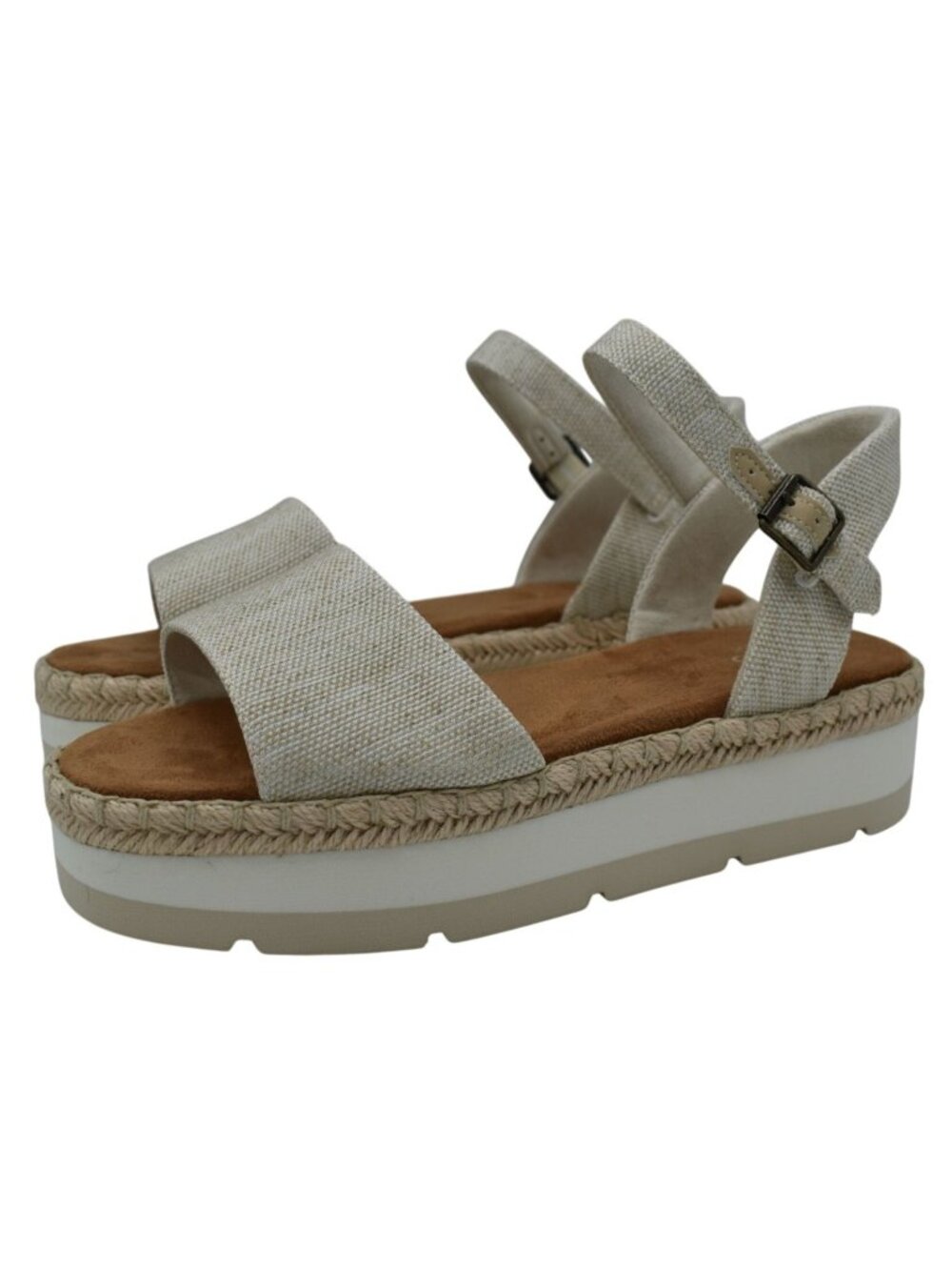 TOMS Womens Size 9 Ronan Natural Yarn Dyed Espadrille Sandals Shoes
